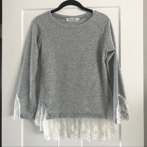 Chicwish Lace Trimmed Knit Top
